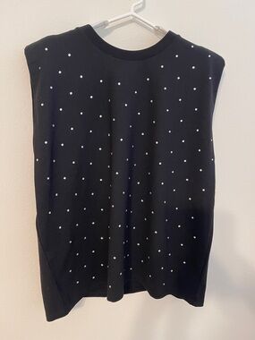 NWT Kenneth Cole Reaction Rhinestone Studded Top